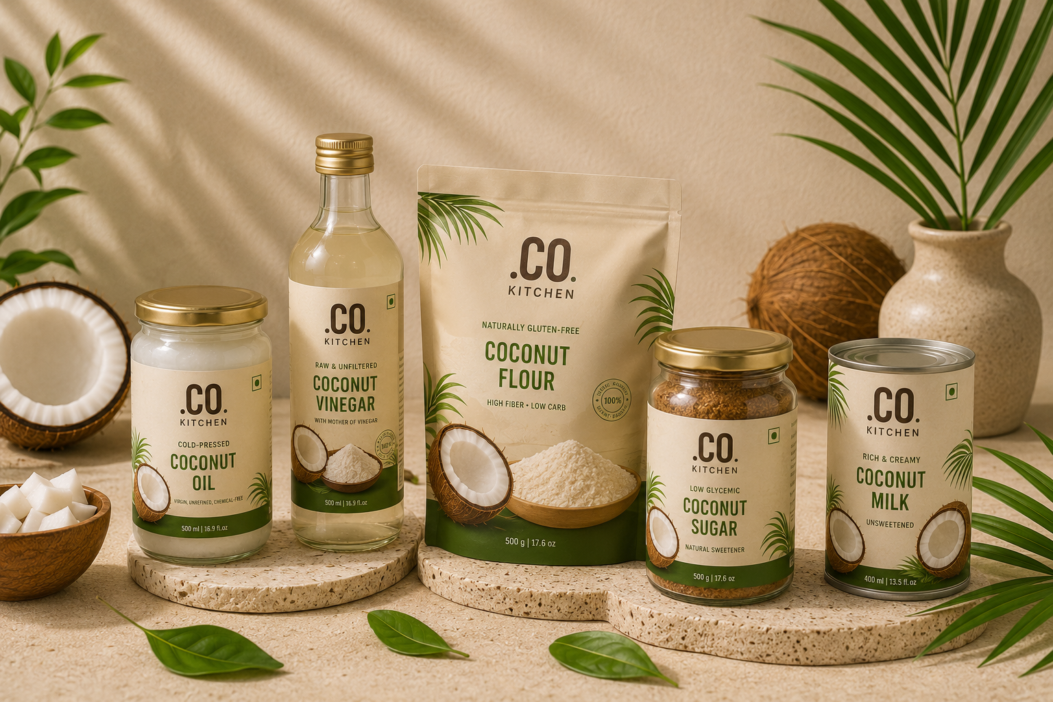 Careful coconut processing and bottling